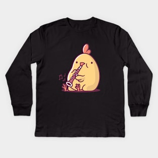 Clarinet Chick Kids Long Sleeve T-Shirt